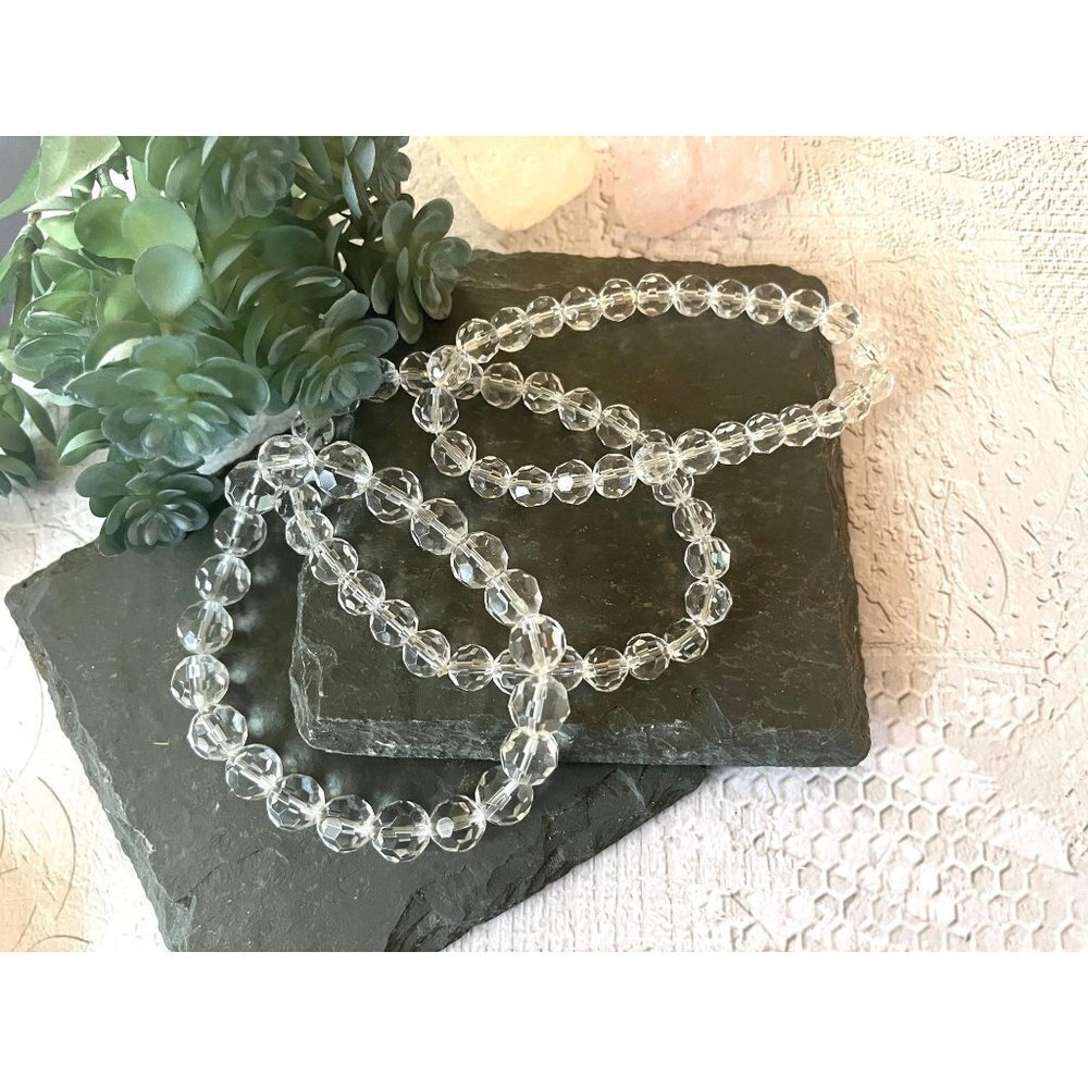 Beautiful Clear Crystal Borealis Beaded Stretch Bracelet Bundle